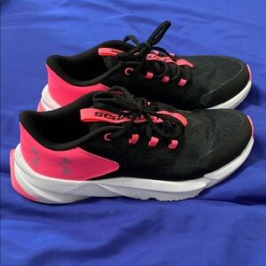Under Armour Black and Pink ScramJet Shoes